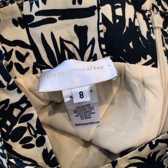 COREY LYNN CALTER Anthropologie Pleated A-Line Tropical Print Skirt size 8 - Picture 5 of 7